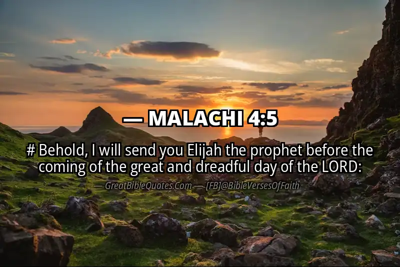 Bible verse: MALACHI 4:5 Image