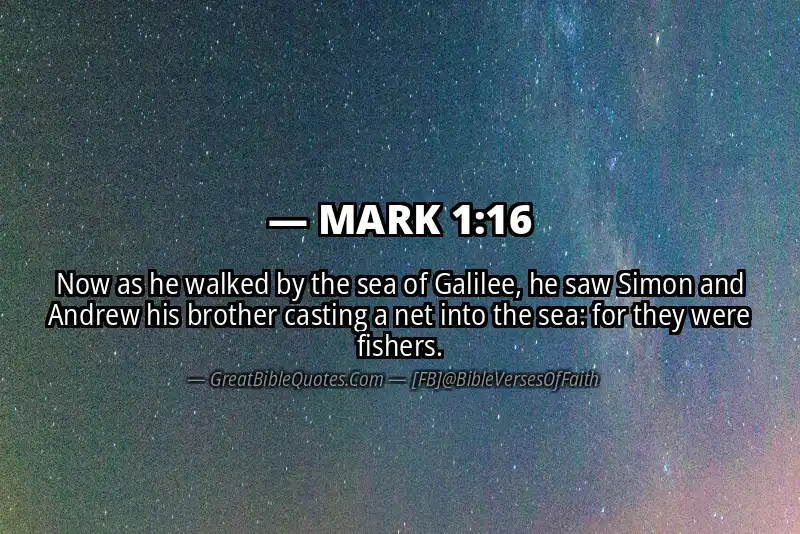 Bible verse: MARK 1:16 Image