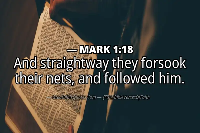 Bible verse: MARK 1:18 Image