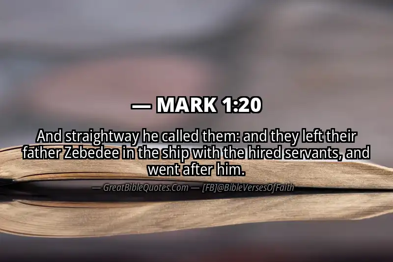Bible verse: MARK 1:20 Image