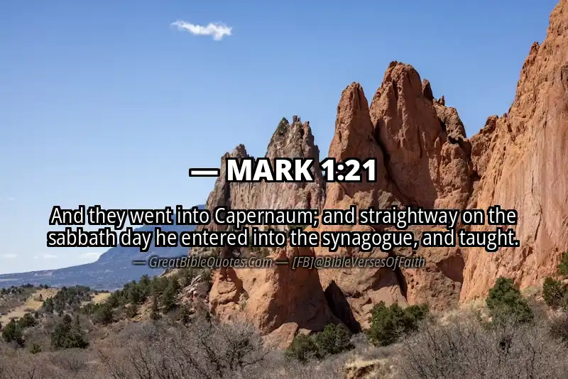 Bible verse: MARK 1:21 Image