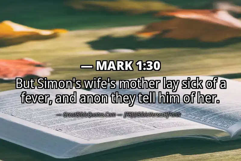 Bible verse: MARK 1:30 Image