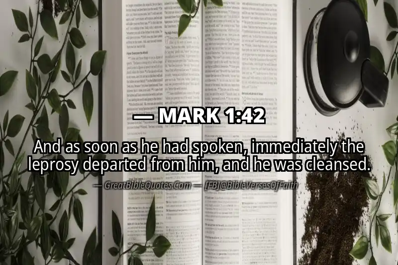 MARK 1:42 Verse