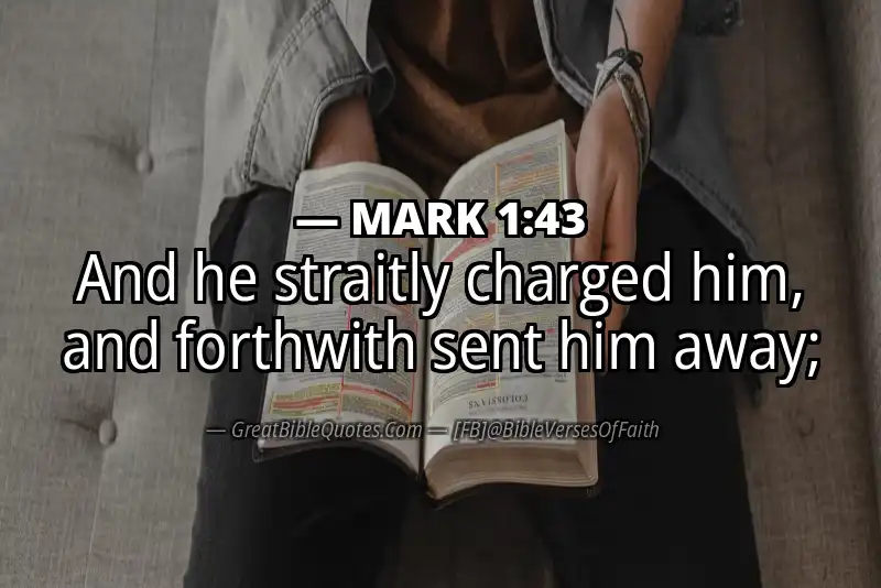 Bible verse: MARK 1:43 Image