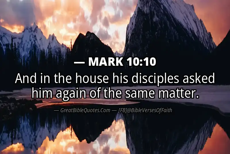 MARK 10:10 Verse