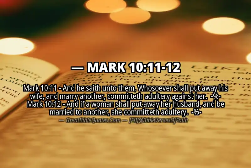 Image for MARK 10:11-12 Bible verse
