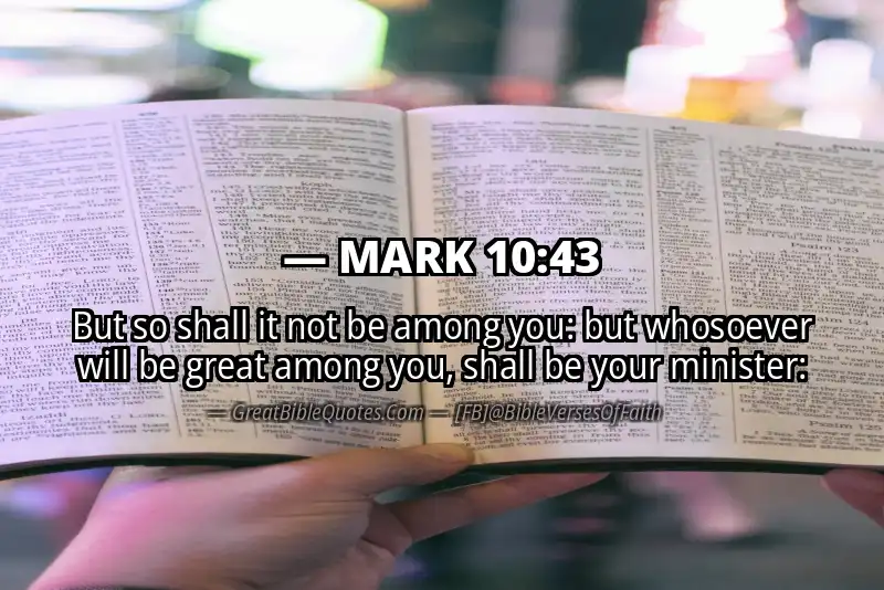 MARK 10:43 Verse