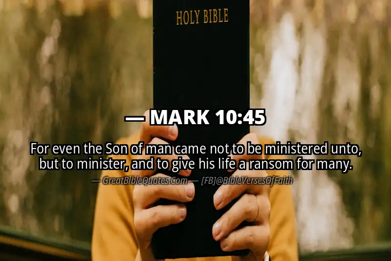 MARK 10:45 Verse Image