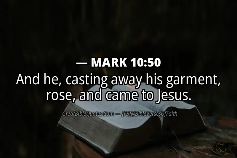 MARK 10:50 Verse