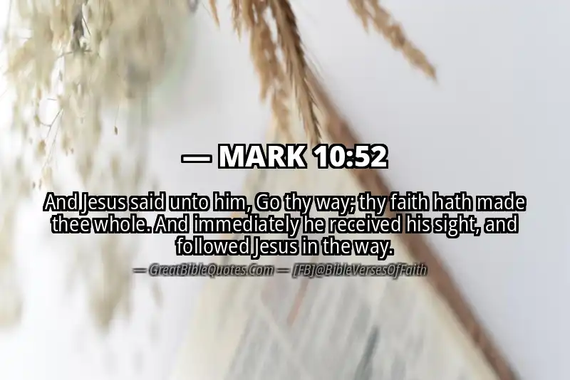 MARK 10:52 Verse
