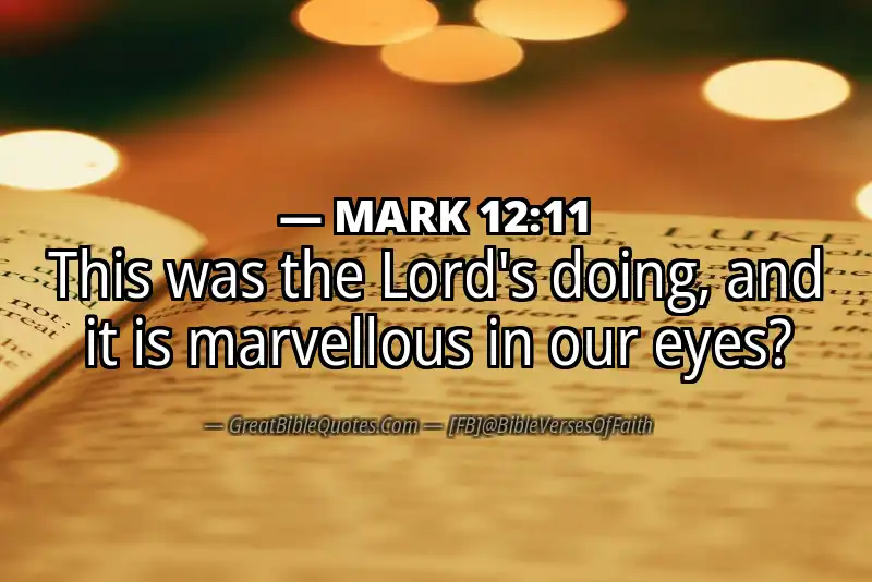 MARK 12:11 Verse Image
