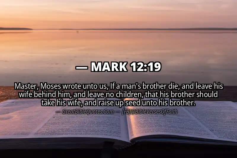 MARK 12:19 Verse Image