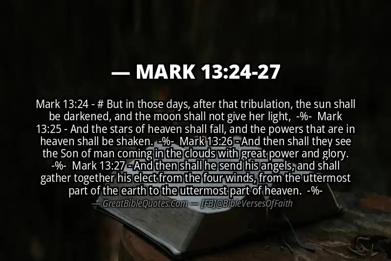 Image for MARK 13:24-27 Bible verse