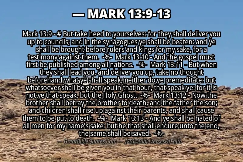 Image for MARK 13:9-13 Bible verse
