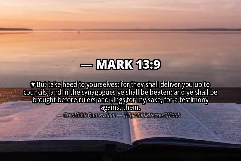 MARK 13:9 Verse Image