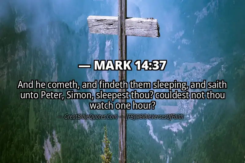 MARK 14:37 Verse