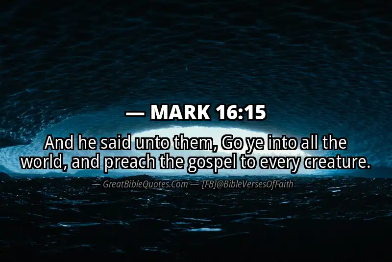 Bible verse: MARK 16:15 Image