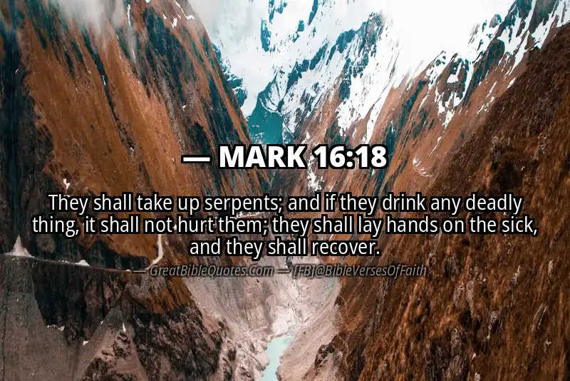 Bible verse: MARK 16:18 Image