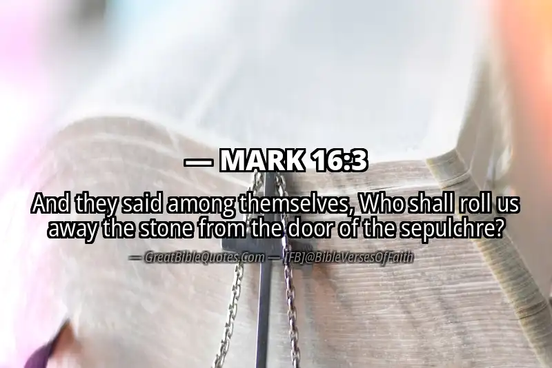 MARK 16:3 Verse