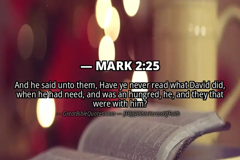 MARK 2:25 Verse