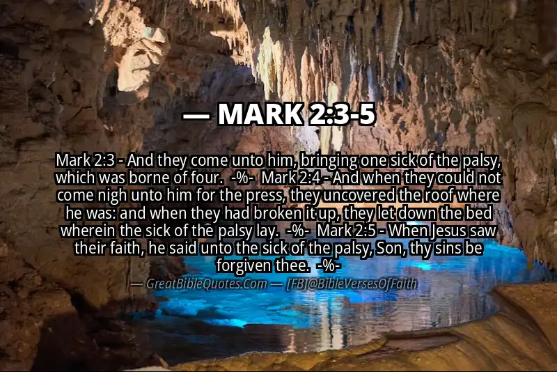 Image for MARK 2:3-5 Bible verse