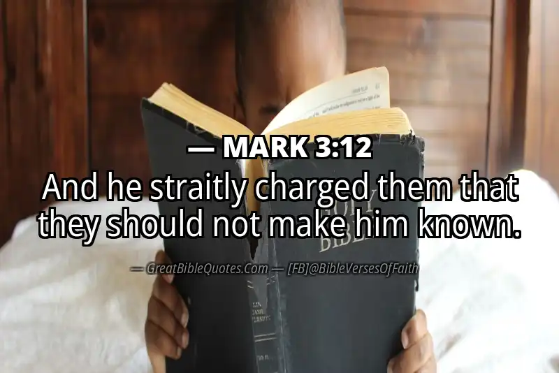 MARK 3:12 Verse