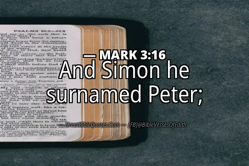 MARK 3:16 Verse