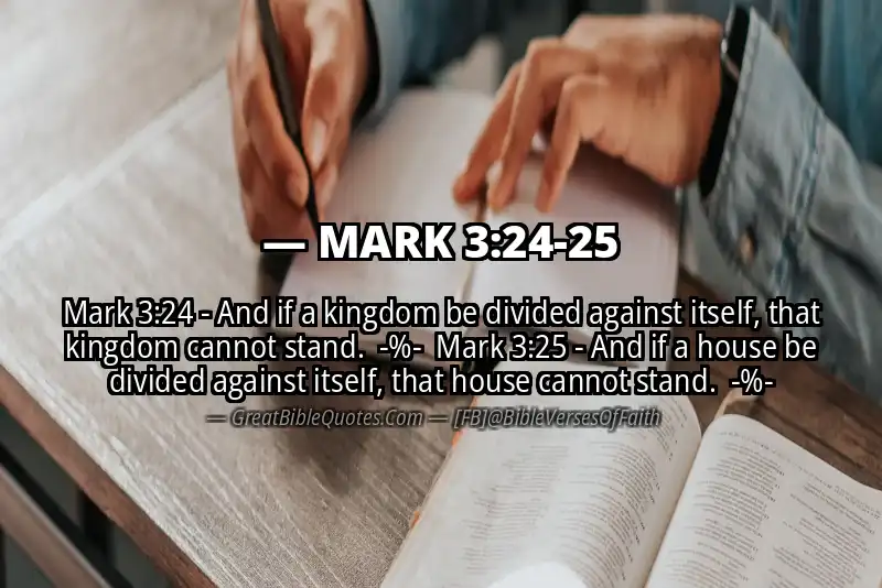 Image for MARK 3:24-25 Bible verse