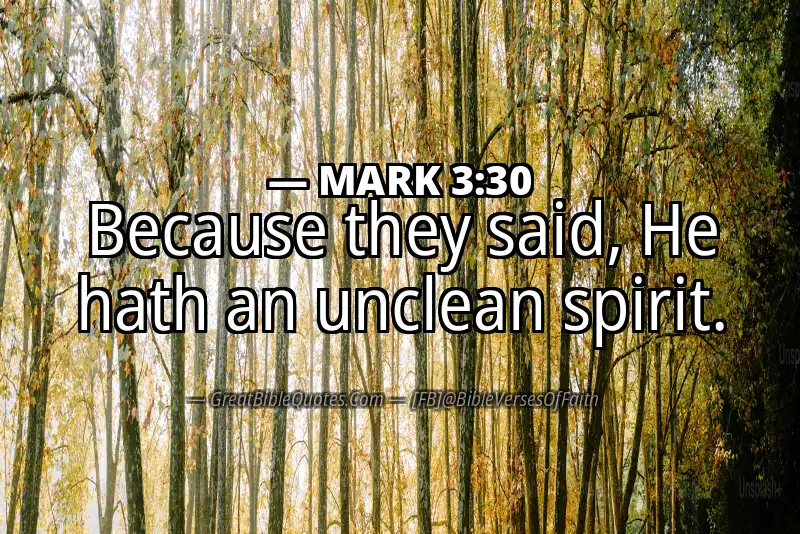 MARK 3:30 Verse