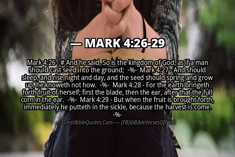 Image for MARK 4:26-29 Bible verse
