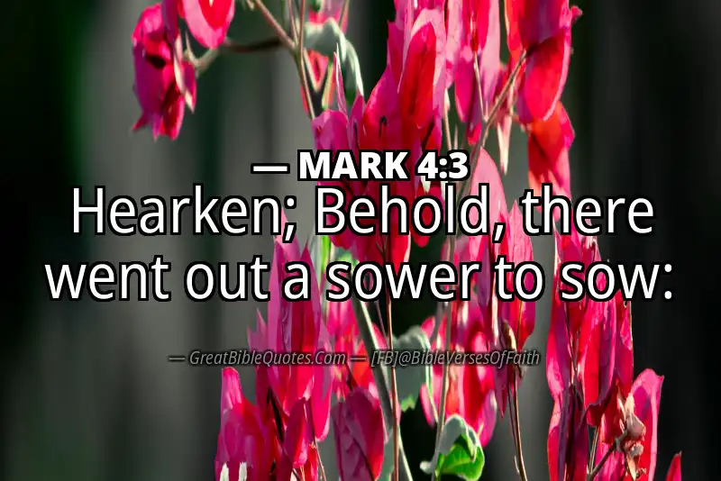 MARK 4:3 Verse