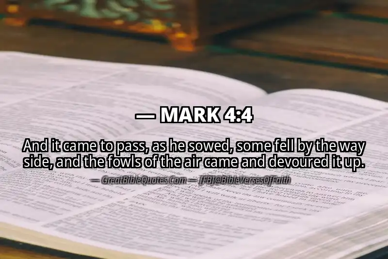 MARK 4:4 Verse