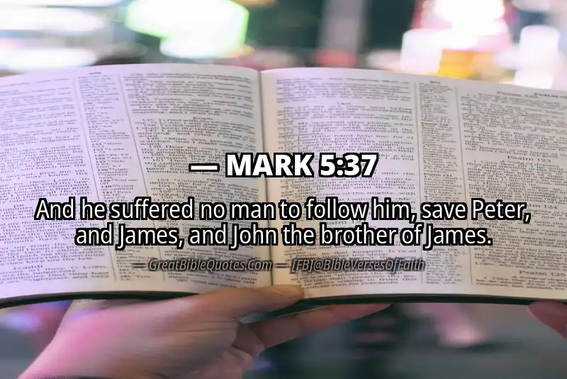 MARK 5:37 Verse