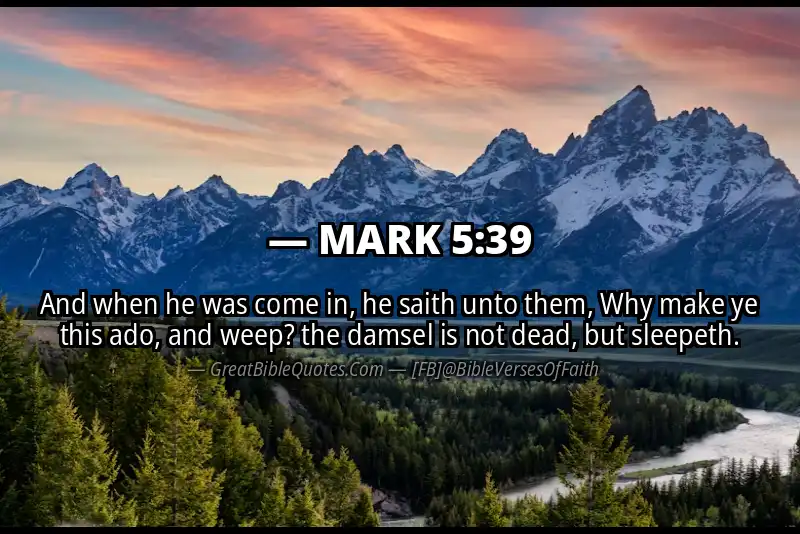MARK 5:39 Verse