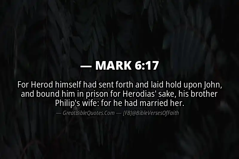 MARK 6:17 Verse Image