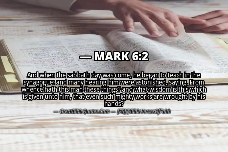 MARK 6:2 Verse
