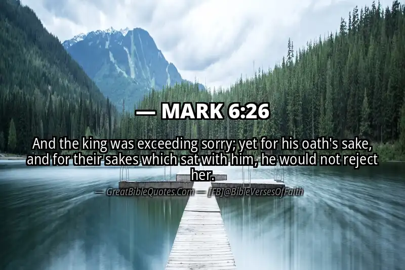 MARK 6:26 Verse