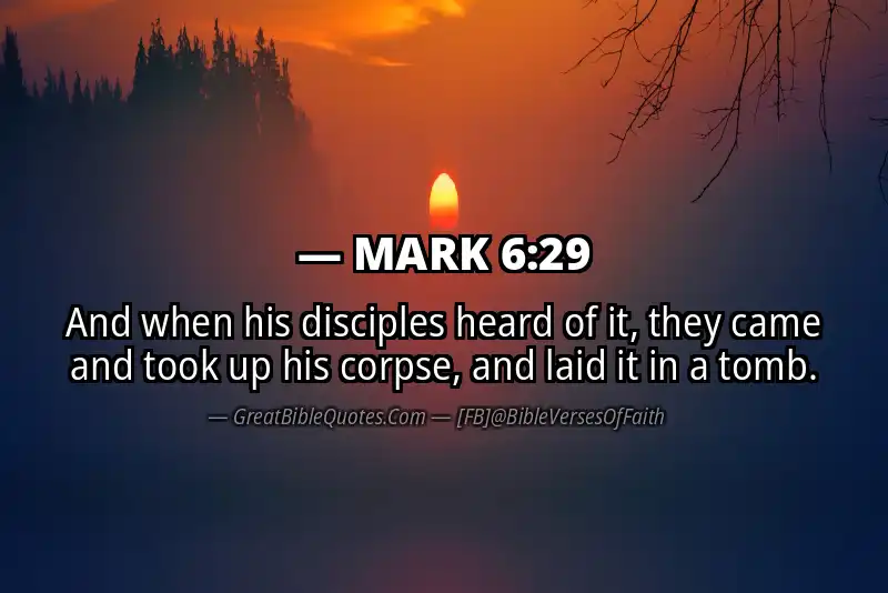 MARK 6:29 Verse Image