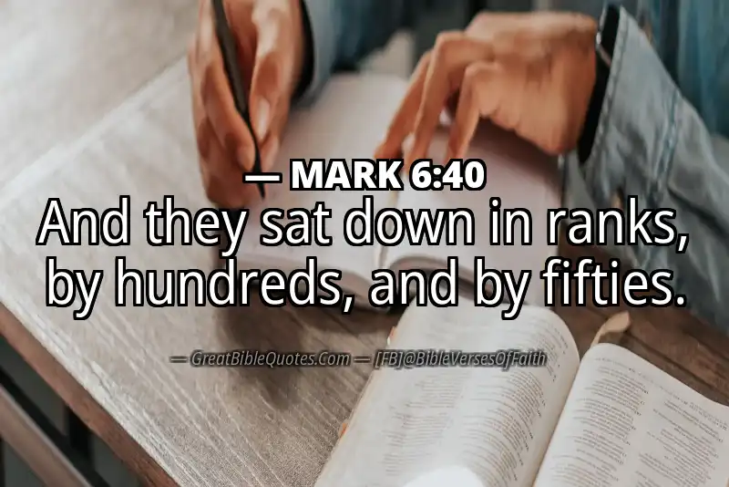 MARK 6:40 Verse