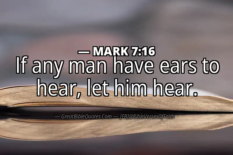 MARK 7:16 Verse