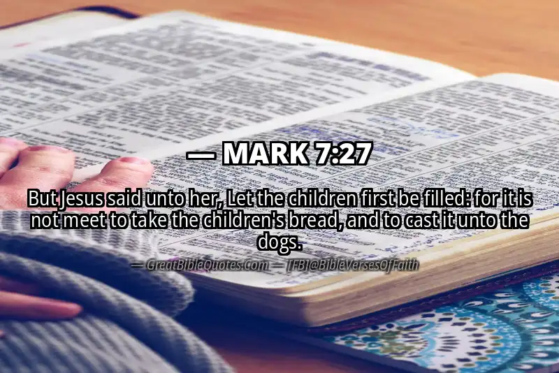 MARK 7:27 Verse
