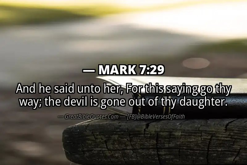 MARK 7:29 Verse