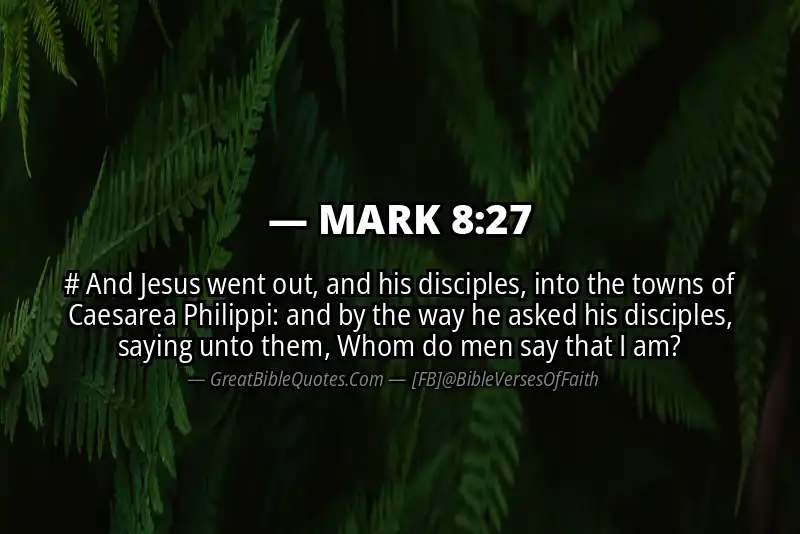 MARK 8:27 Verse