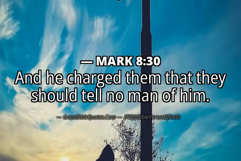 MARK 8:30 Verse