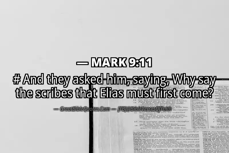 MARK 9:11 Verse