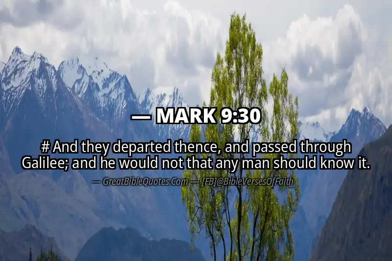 MARK 9:30 Verse