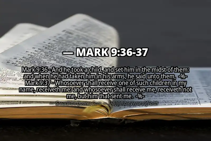 Image for MARK 9:36-37 Bible verse