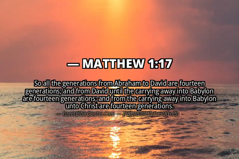 Bible verse: MATTHEW 1:17 Image