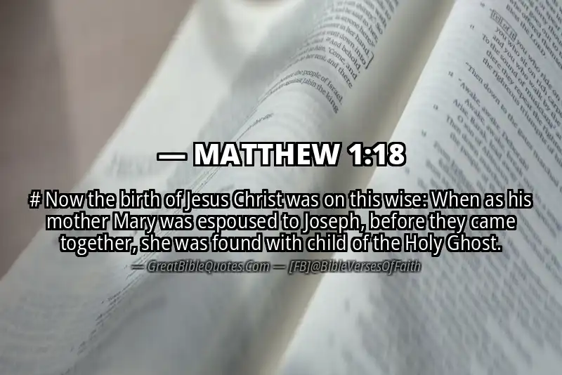 Bible verse: MATTHEW 1:18 Image