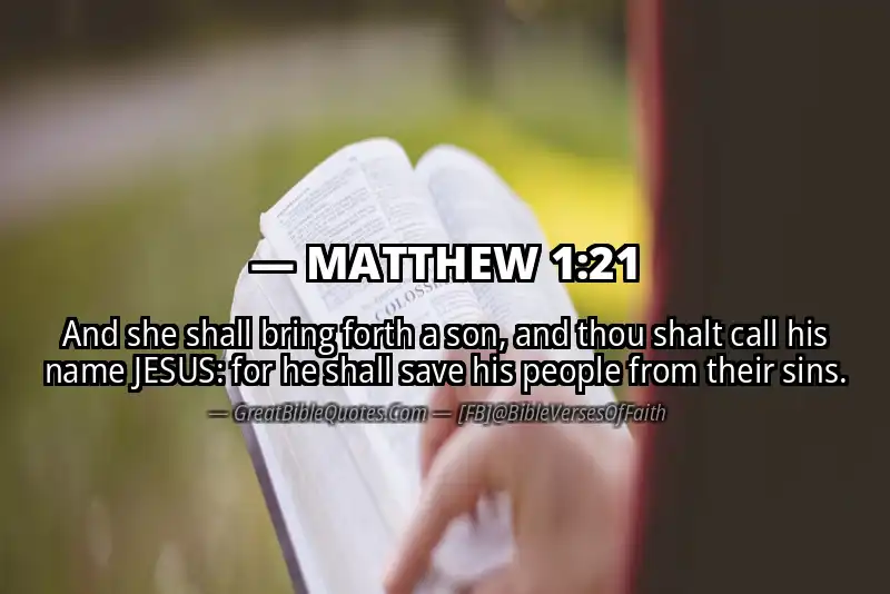 Bible verse: MATTHEW 1:21 Image